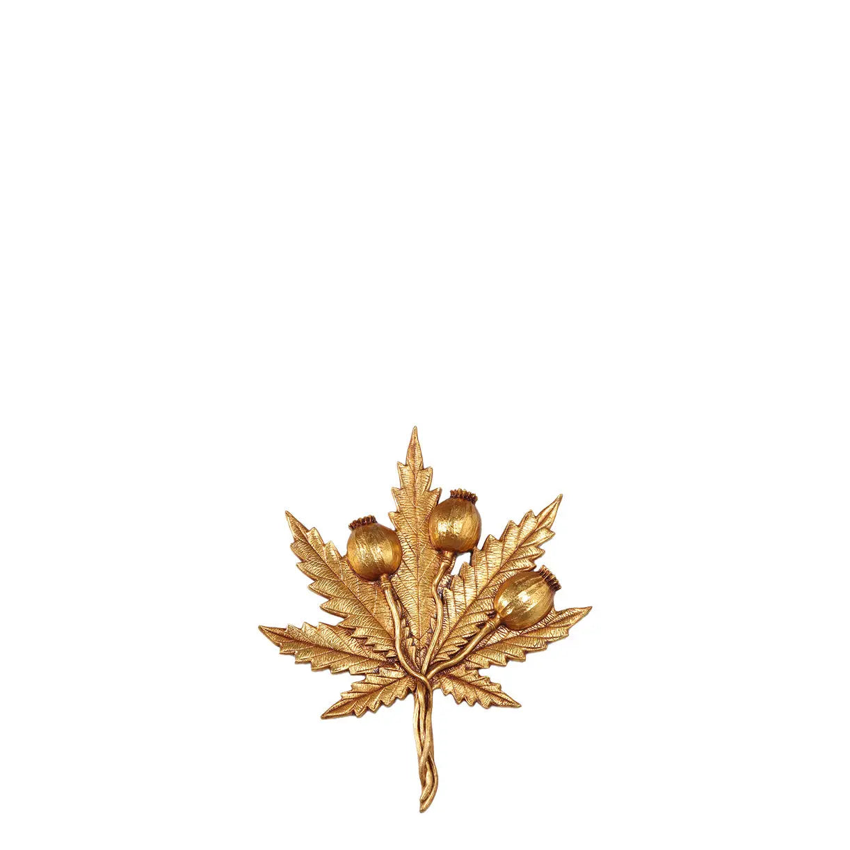 Gold Cannabis Marijuana Weed Leaf Wall Decor M0119-150020-H