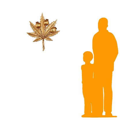 Gold Cannabis Marijuana Weed Leaf Wall Decor M0119-150020-H
