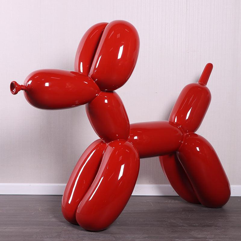 Red Balloon Dog Statue - LM Treasures Prop Rentals 