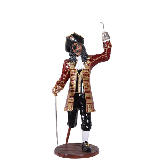 Pirate Captain Hook Wooden Leg Life Size Statue