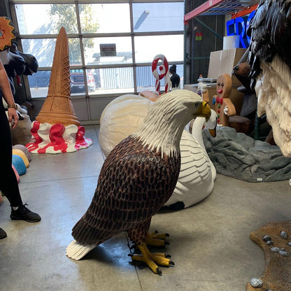 Standing American Bald Eagle Statue