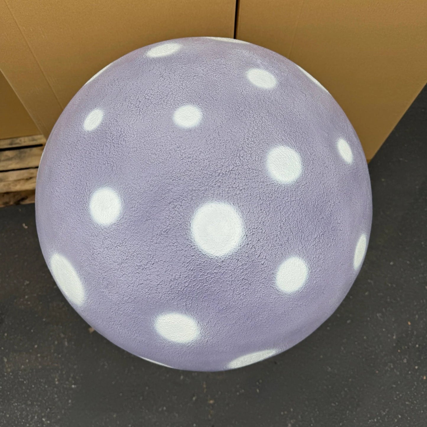 Large Purple Round Mushroom Statue