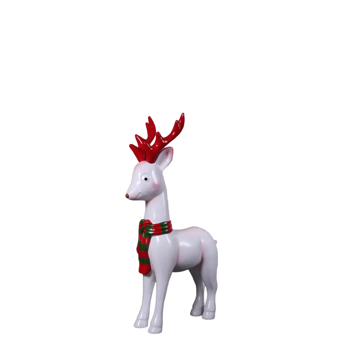 Comic White Christmas Reindeer Statue S0036-230119-H