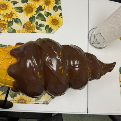 Hanging Chocolate Dipped Ice Cream Twist Statue