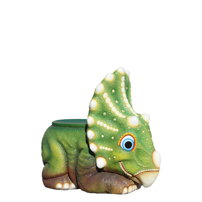 Child's Triceratops Dinosaur Chair Statue