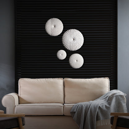 Sea Urchins Set of 4 Fossil Wall Decor Statues