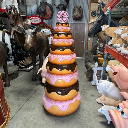 Large Stacked Donut Tree Statue