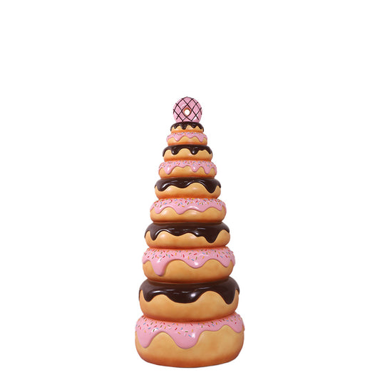 Large Stacked Donut Tree Statue