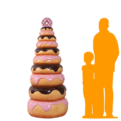 Large Stacked Donut Tree Statue