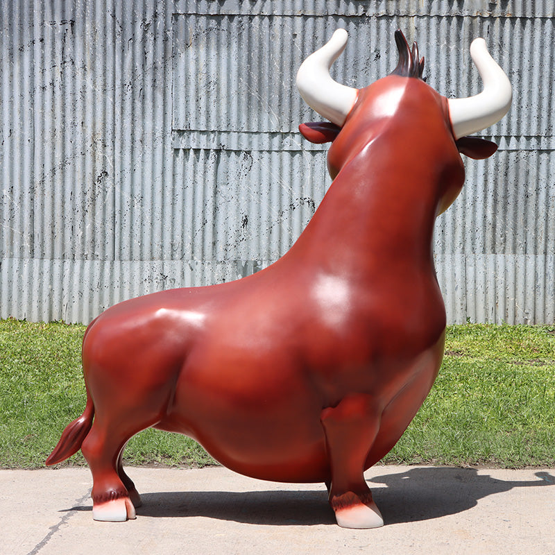Comic Bull Life Size Statue