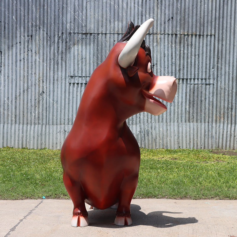 Comic Bull Life Size Statue