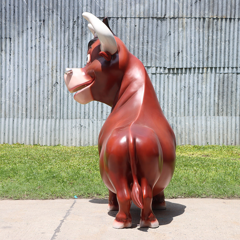 Comic Bull Life Size Statue