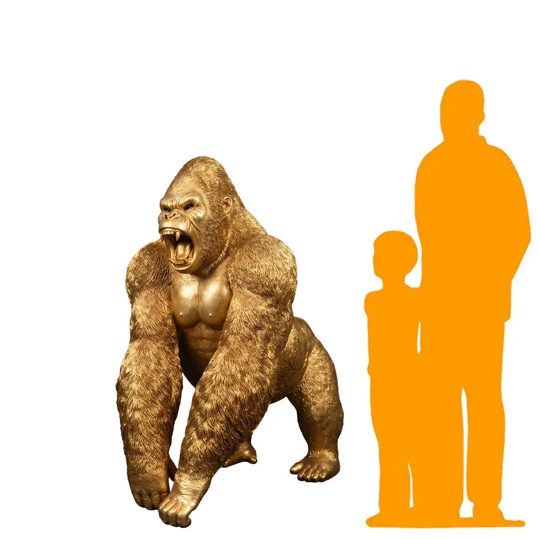 Gold Gorilla King Statue A0020G-240118-H