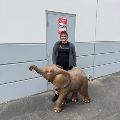 Walking Baby Elephant Statue