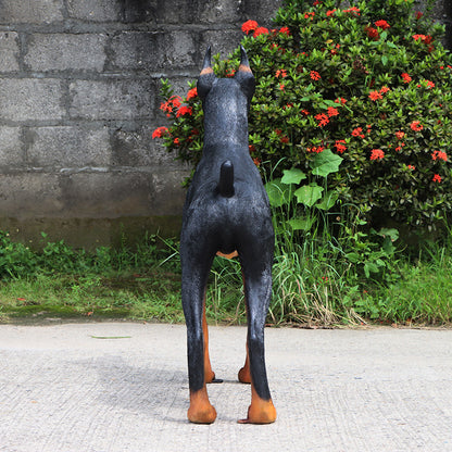 Doberman Dog Life Size Statue