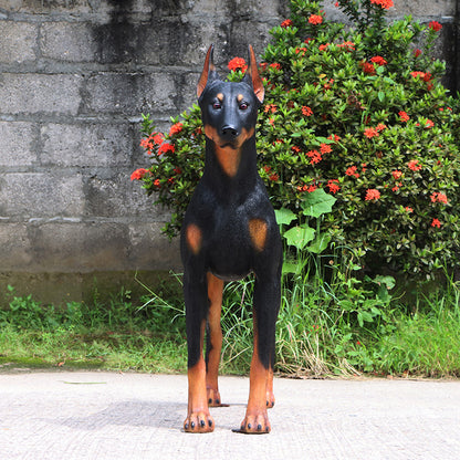 Doberman Dog Life Size Statue