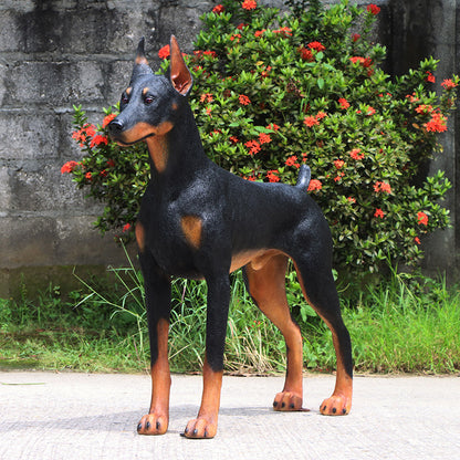 Doberman Dog Life Size Statue