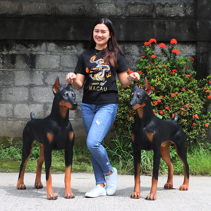Doberman Dog Life Size Statue