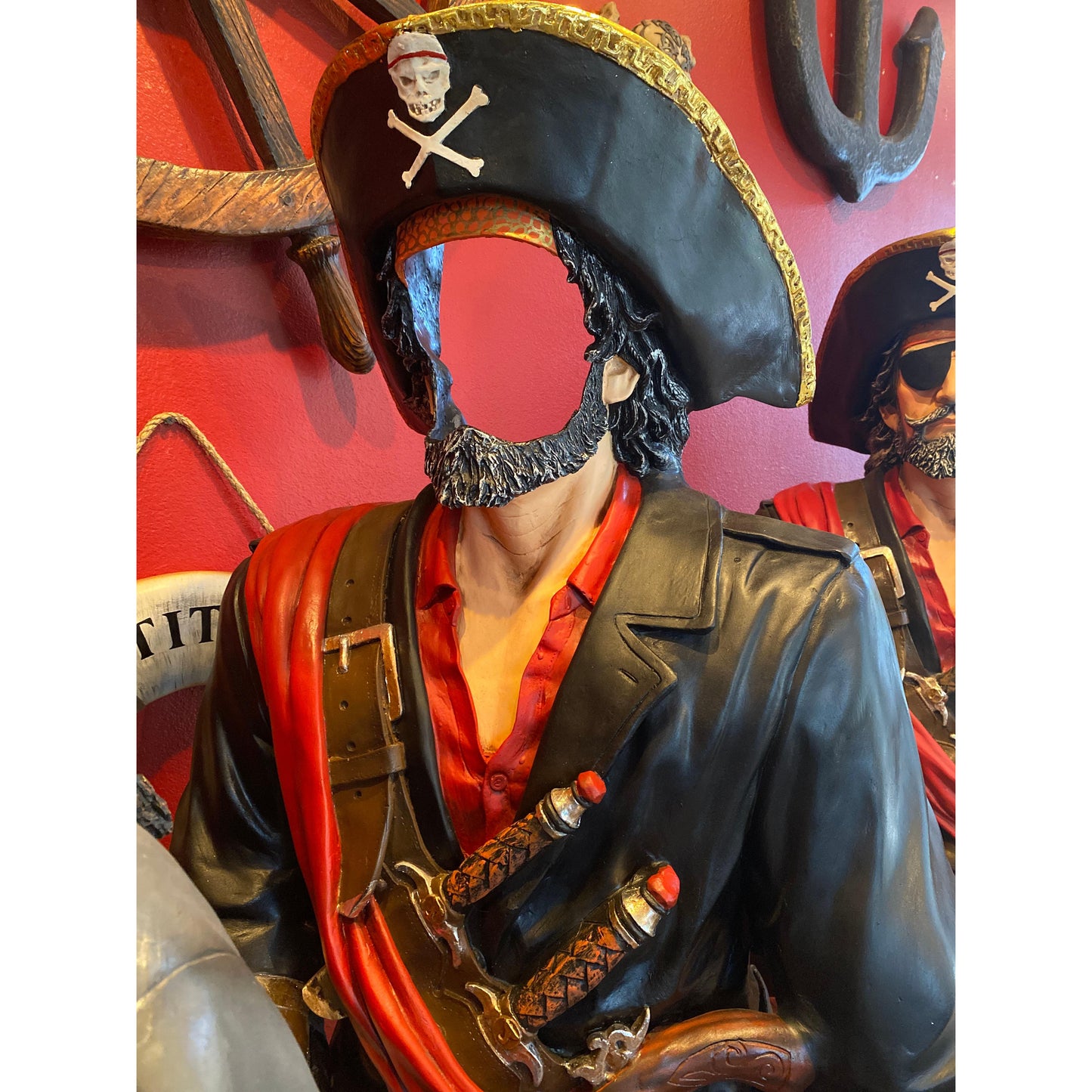 Pirate Captain Hook Photo Op Life Size Statue - LM Treasures Prop Rentals 