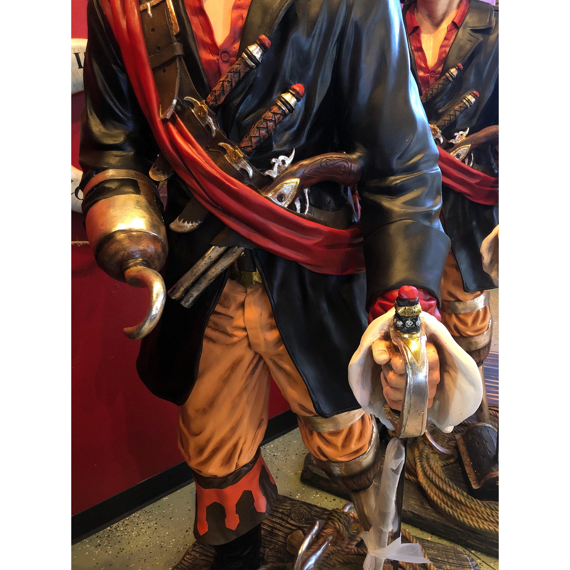 Pirate Captain Hook Photo Op Life Size Statue - LM Treasures Prop Rentals 