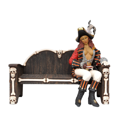 Lady Pirate Sitting Life Size Statue