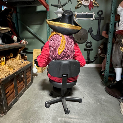 Lady Pirate Sitting Life Size Statue