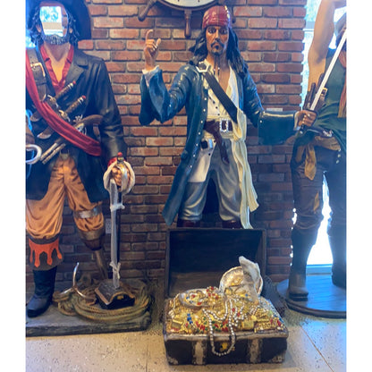 Large Opened Treasure Chest Life Size Statue