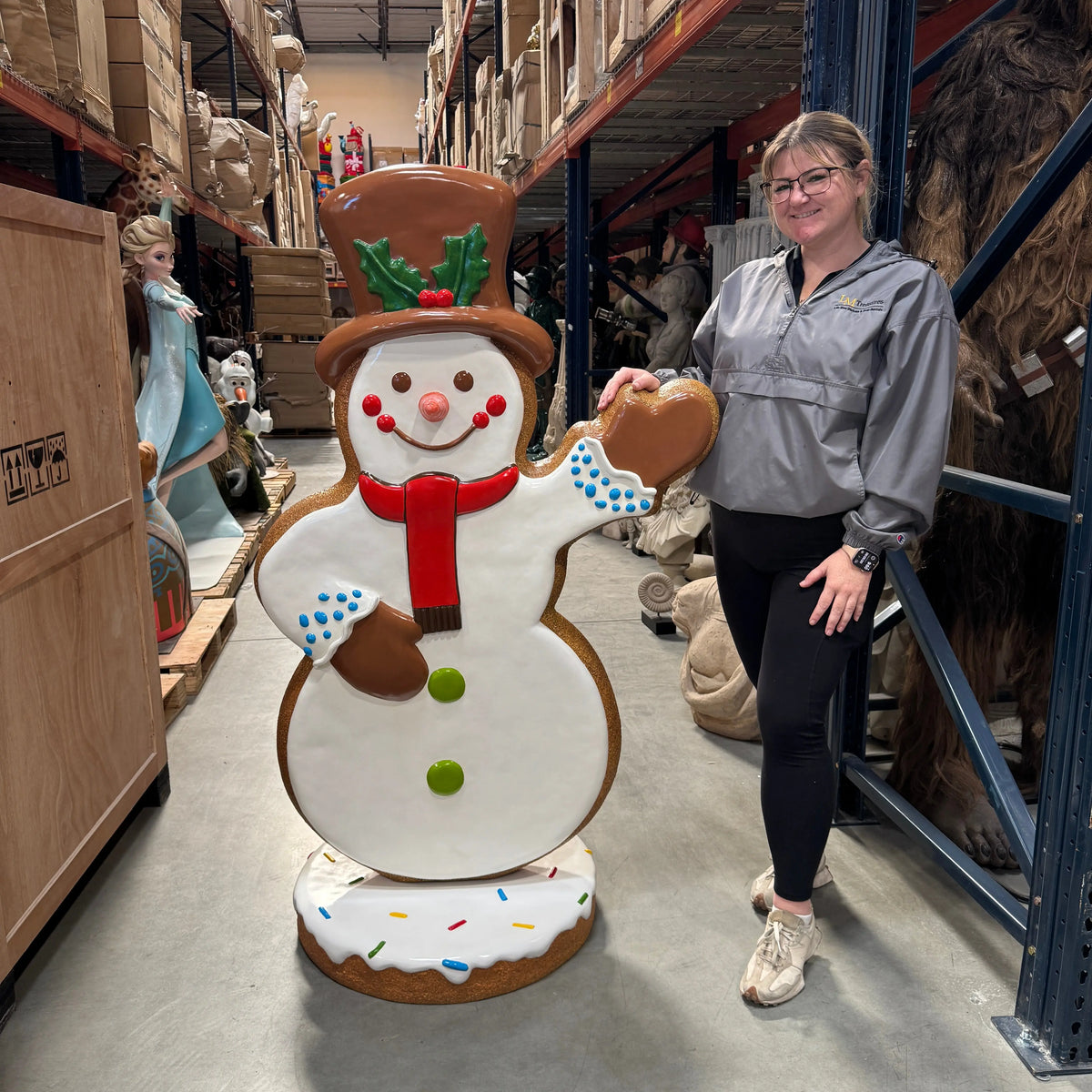Gingerbread Snowman Statue S0037-250012-H