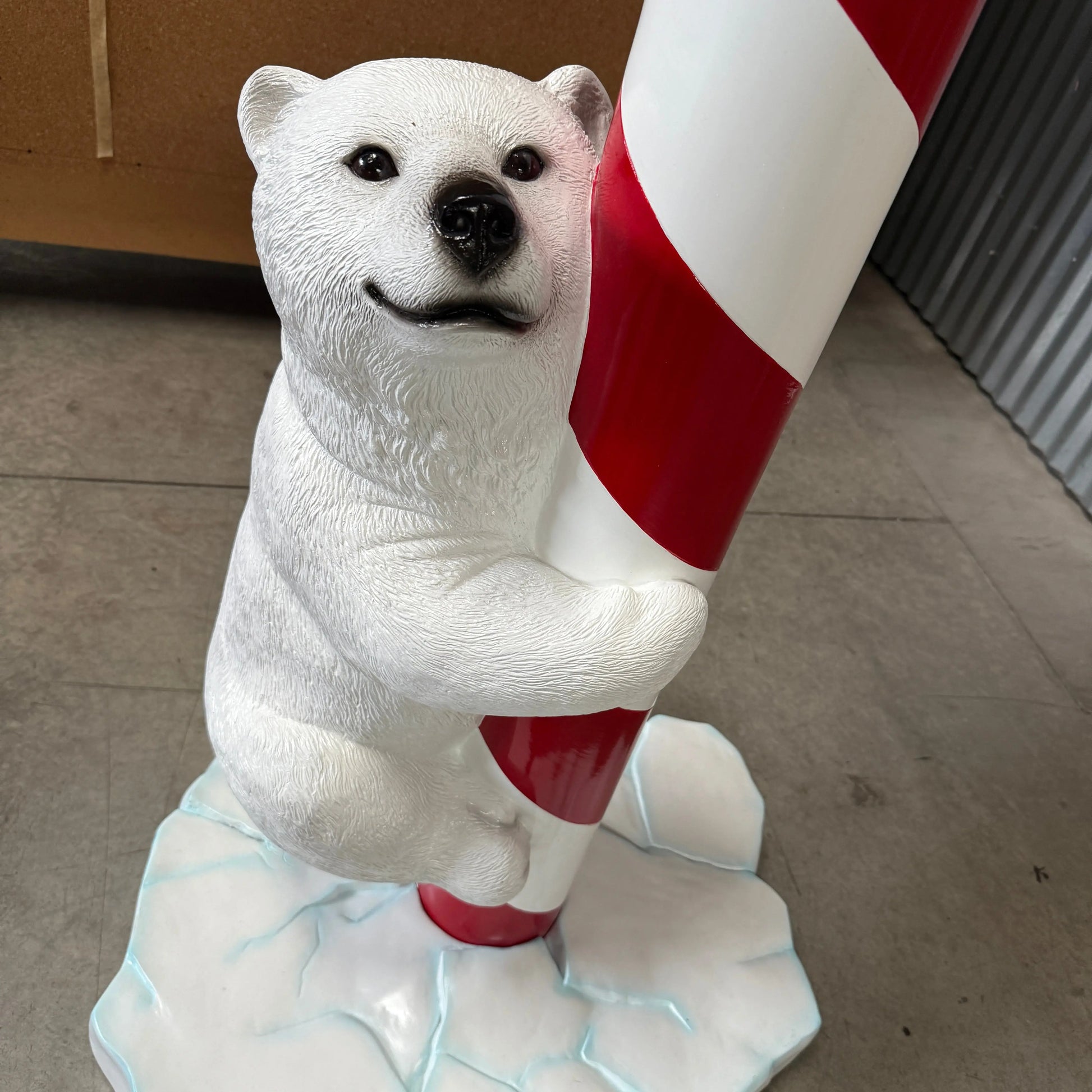 Polar Bear Cubs on Candy Cane Statue S0033-250046-H