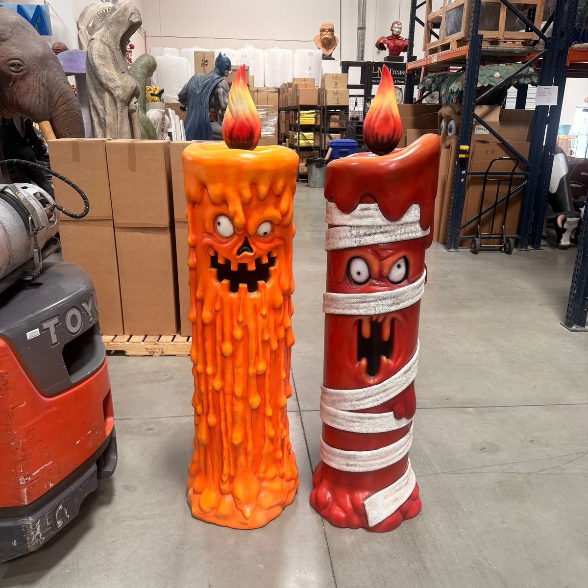 Pumpkin Candle Life Size Statue S0334-250051-H