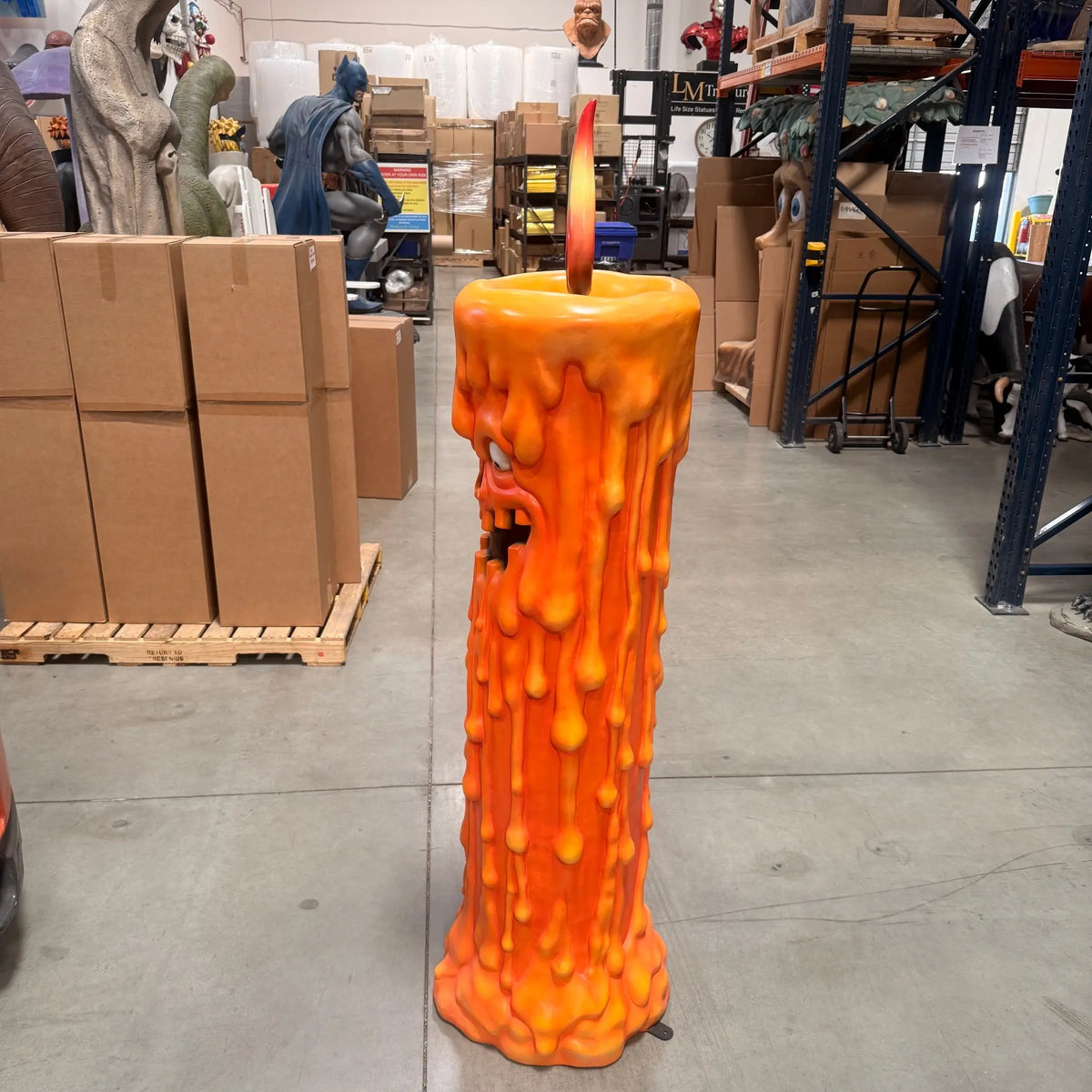 Pumpkin Candle Life Size Statue S0334-250051-H