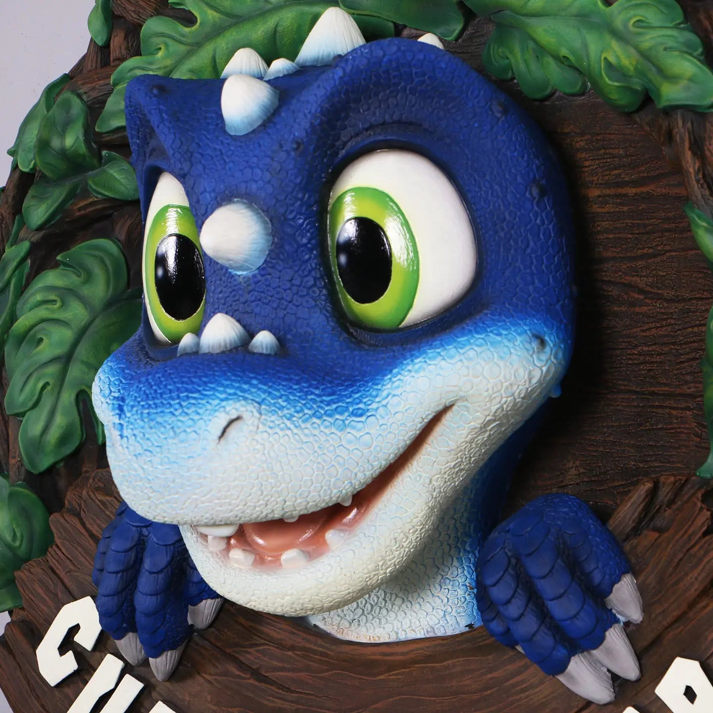 Blue Cuddle Raptor Dinosaur Wall Decor Statue A0903-250069-H