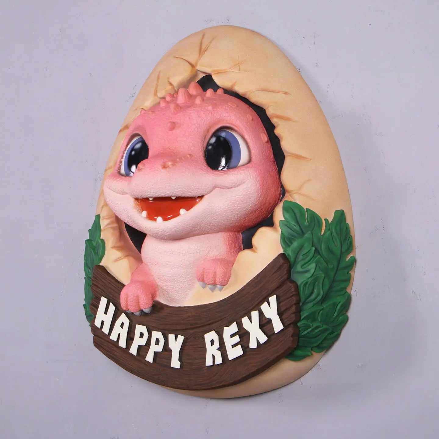 Pink Happy Rexy Dinosaur Wall Decor Statue A0904-250073-H