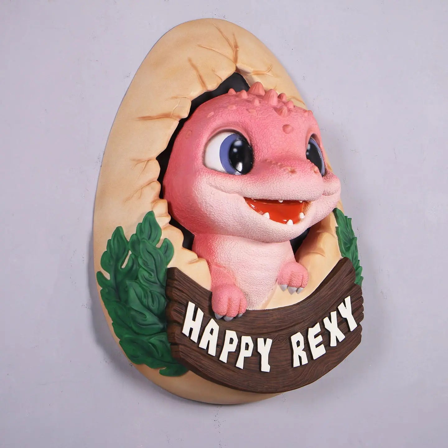 Pink Happy Rexy Dinosaur Wall Decor Statue A0904-250073-H