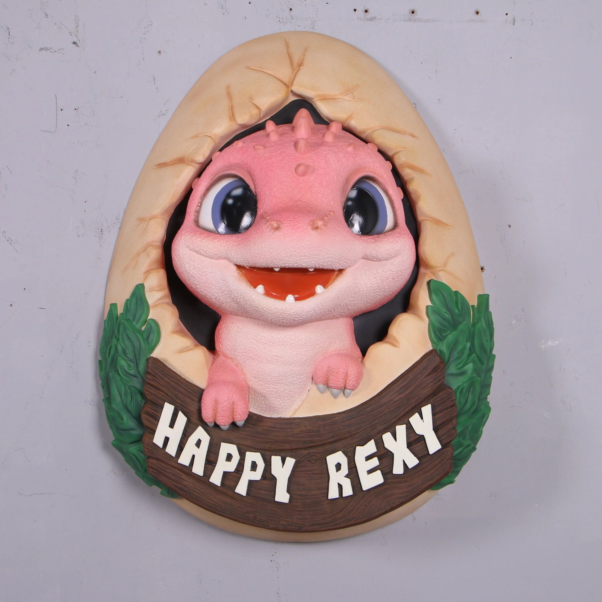 Pink Happy Rexy Dinosaur Wall Decor Statue A0904-250073-H