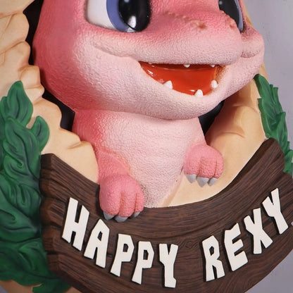 Pink Happy Rexy Dinosaur Wall Decor Statue A0904-250073-H