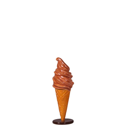 Small Chocolate Soft Serve Ice Cream Table Top Statue R0404C-250117-H