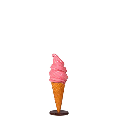 Small Strawberry Soft Serve Ice Cream Table Top Statue R0404S-250117-H