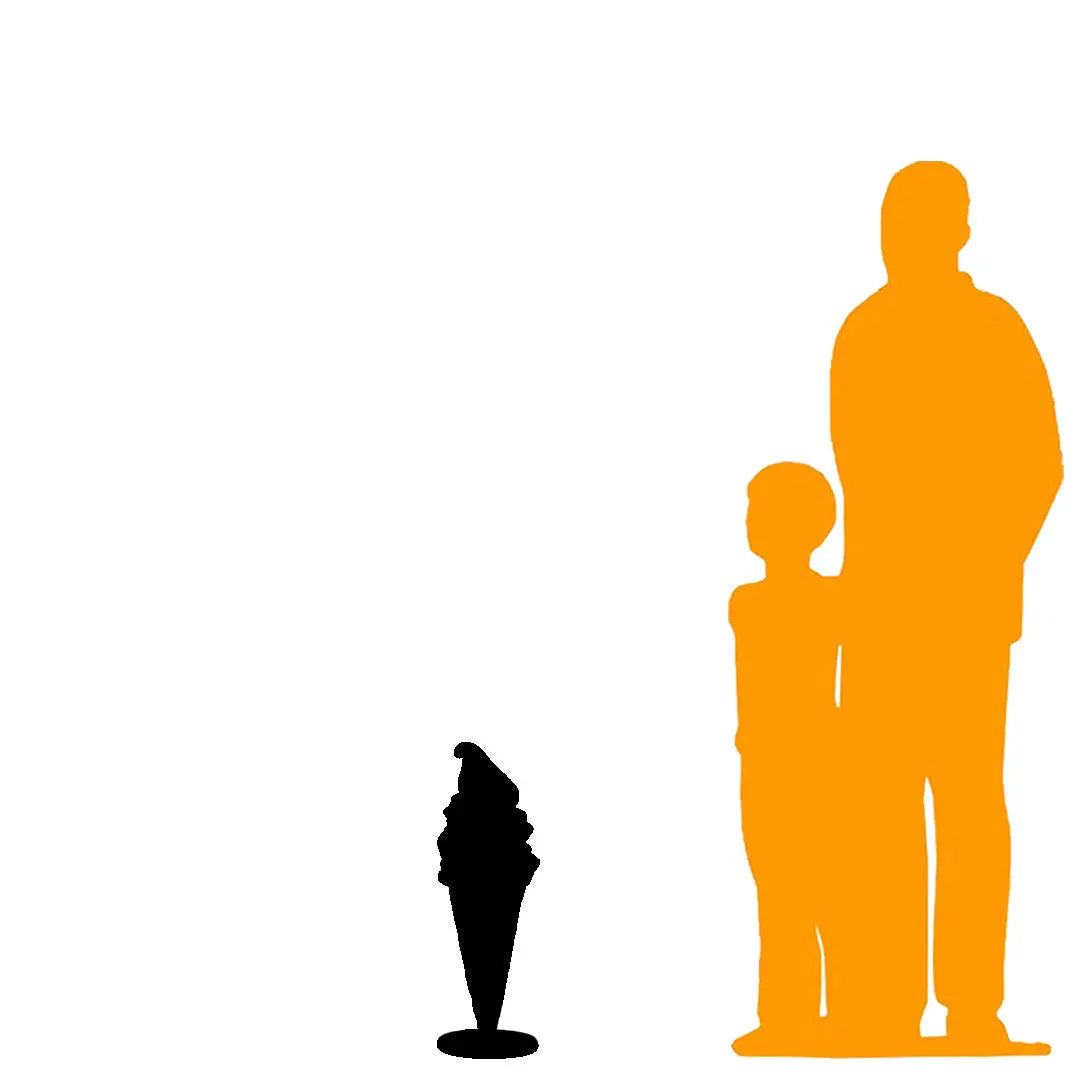 Small Chocolate Soft Serve Ice Cream Table Top Statue R0404C-250117-H