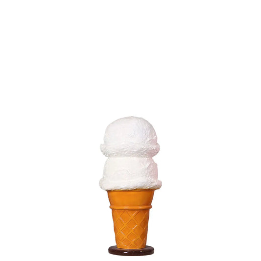 Small Two Scoop Vanilla Ice Cream Table Top Statue R0406-250119-H