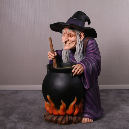 Witch with Cauldron Small Statue S0038-250131-H