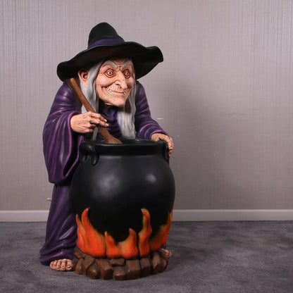 Witch with Cauldron Small Statue S0038-250131-H