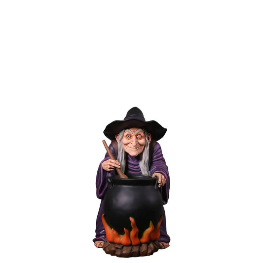 Witch with Cauldron Small Statue S0038-250131-H