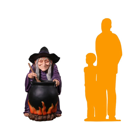 Witch with Cauldron Small Statue S0038-250131-H