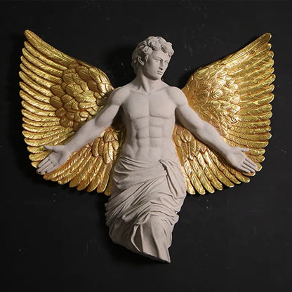 Male Alato Winged Angel Wall Decor Statue M0287-250164-H