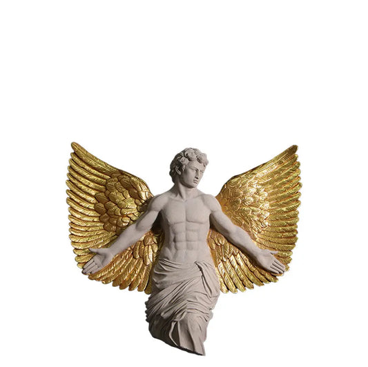 Male Alato Winged Angel Wall Decor Statue M0287-250164-H
