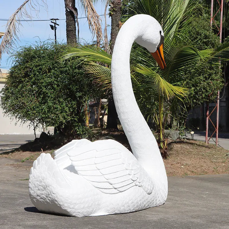 Jumbo Swan Statue A0427-250171-H