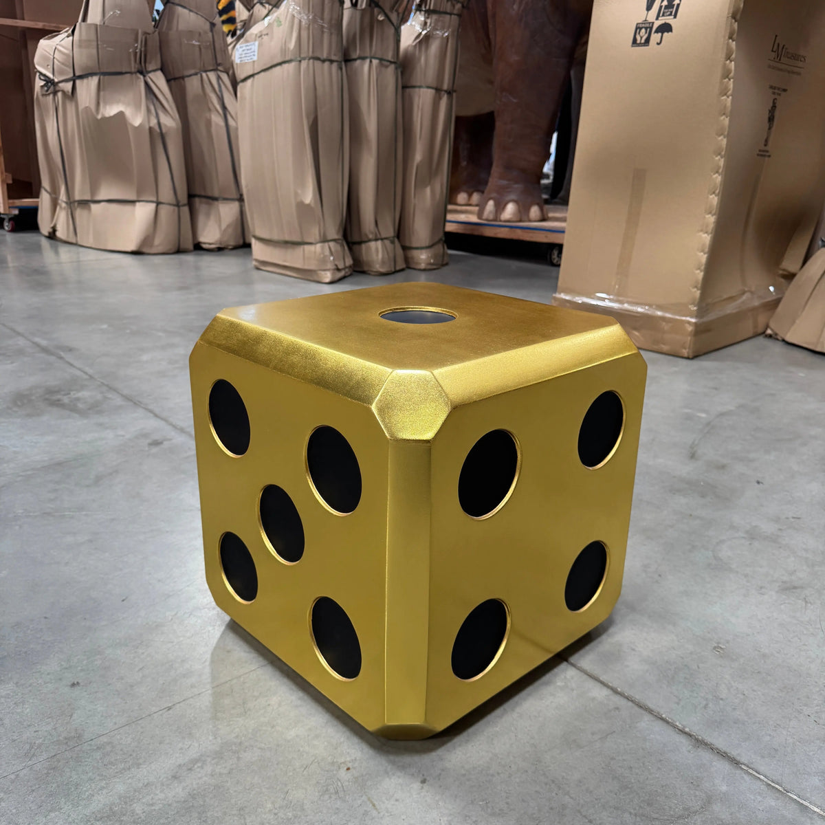 Small Gold Lucky Dice Statue M0288-250177-H