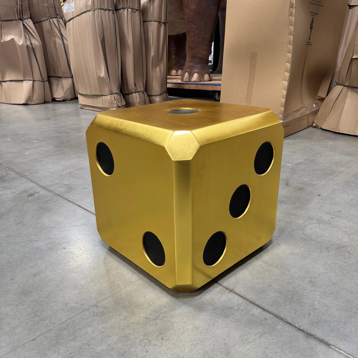 Small Gold Lucky Dice Statue M0288-250177-H