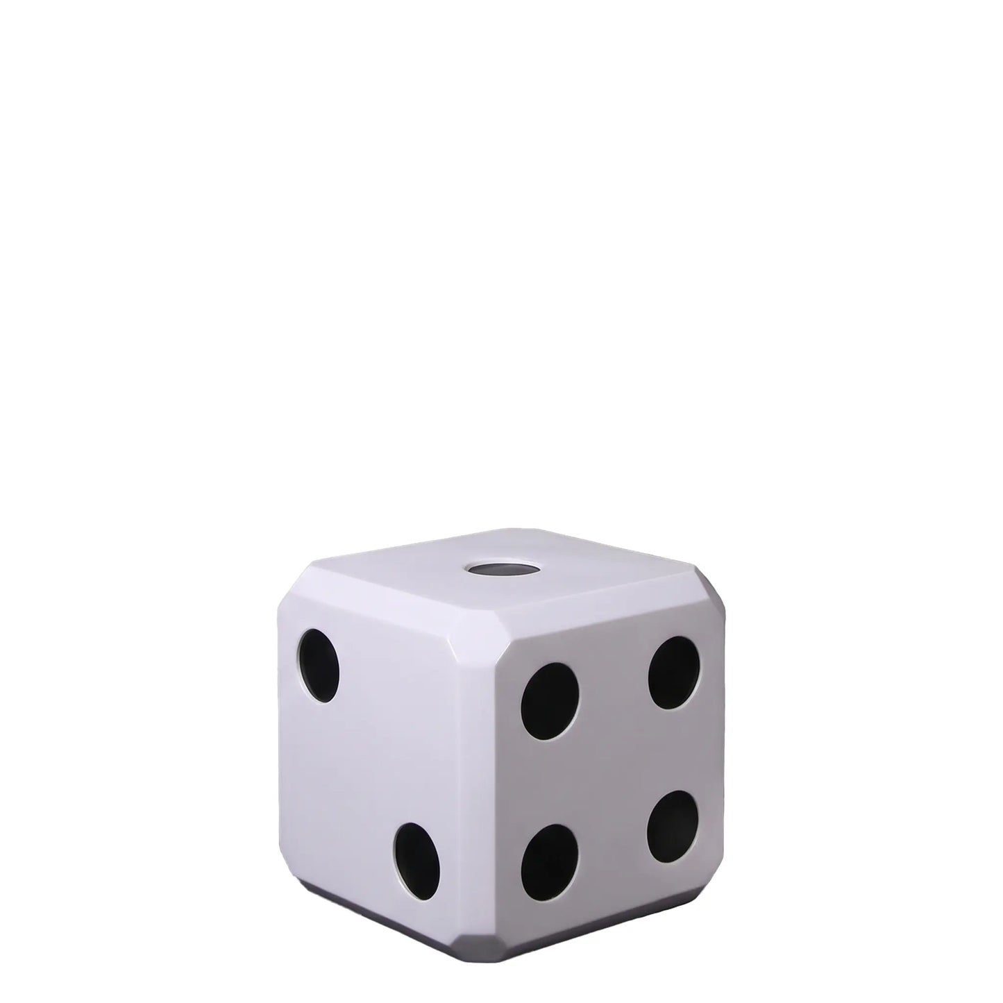 Small White Lucky Dice Statue M0288W-250177-H